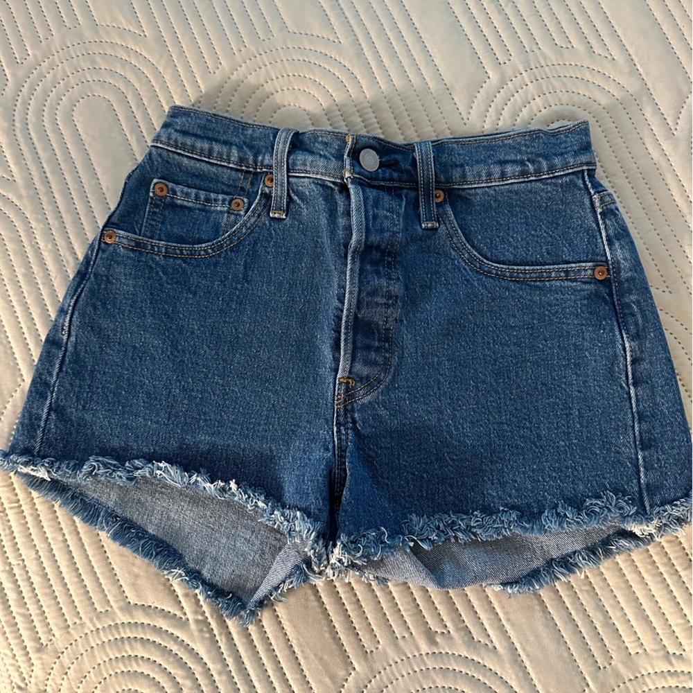Levi's Frayed Jean Shorts